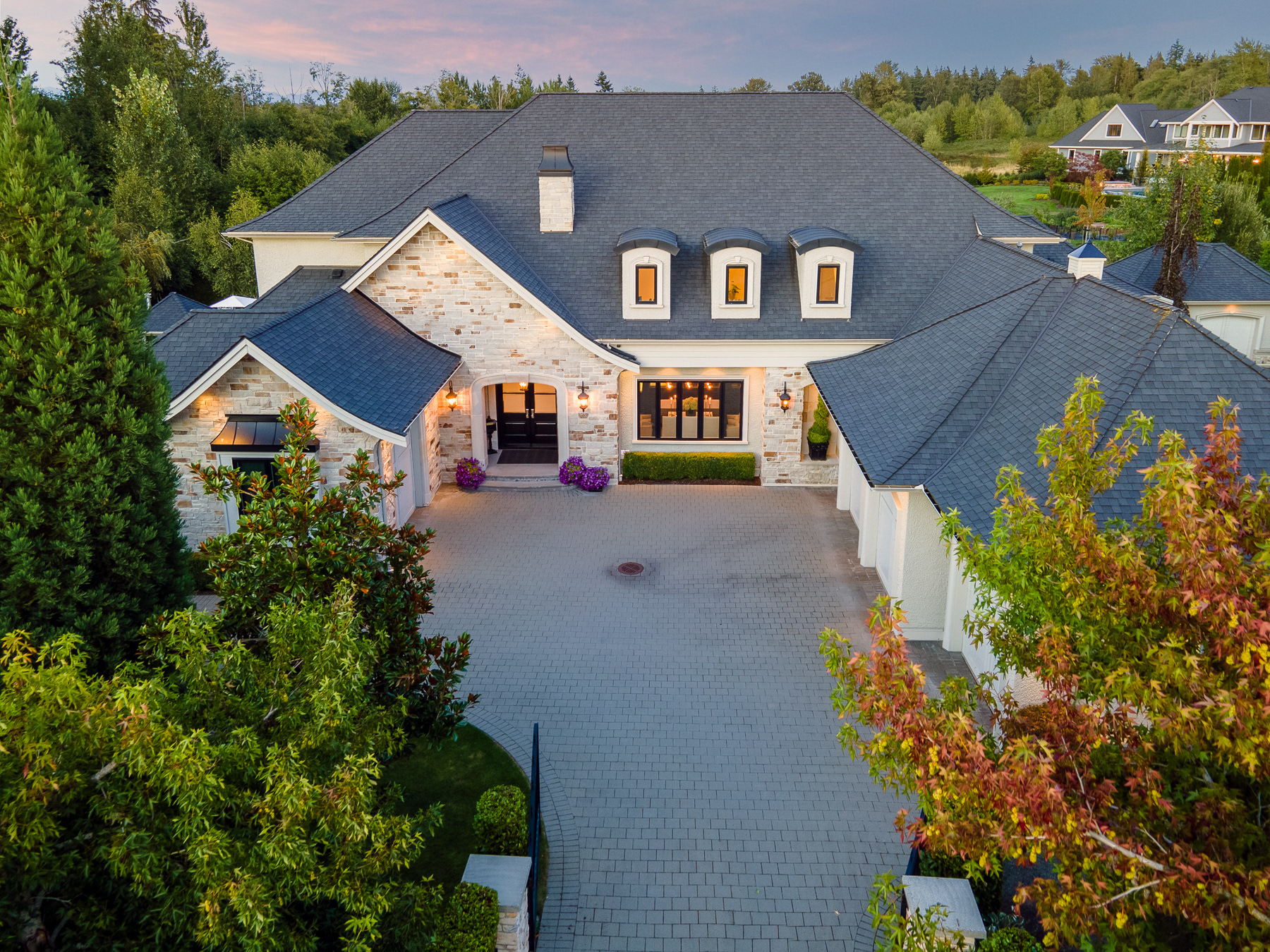 European-inspired estate exterior